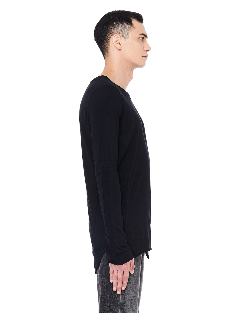 L.G.B. Cotton Long Sleeve T-Shirt - Black | Garmentory