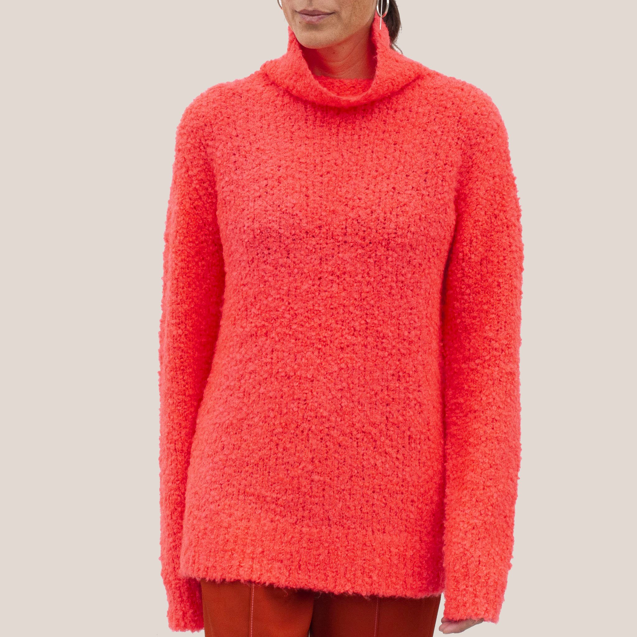 boucle turtleneck