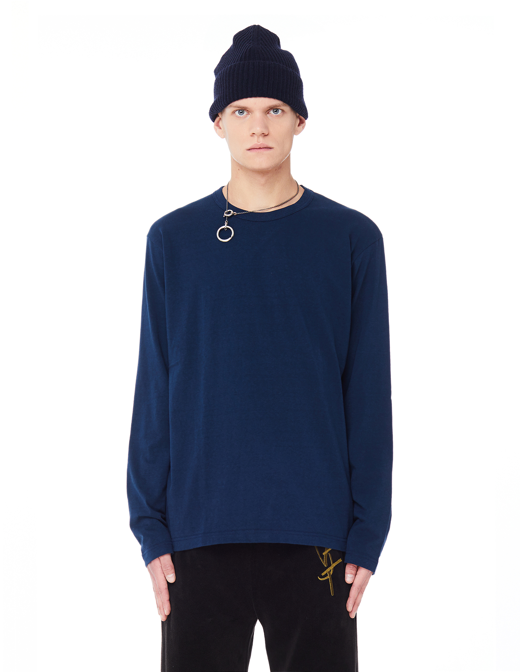 Junya Watanabe Cotton L/S T-Shirt - Navy Blue | Garmentory