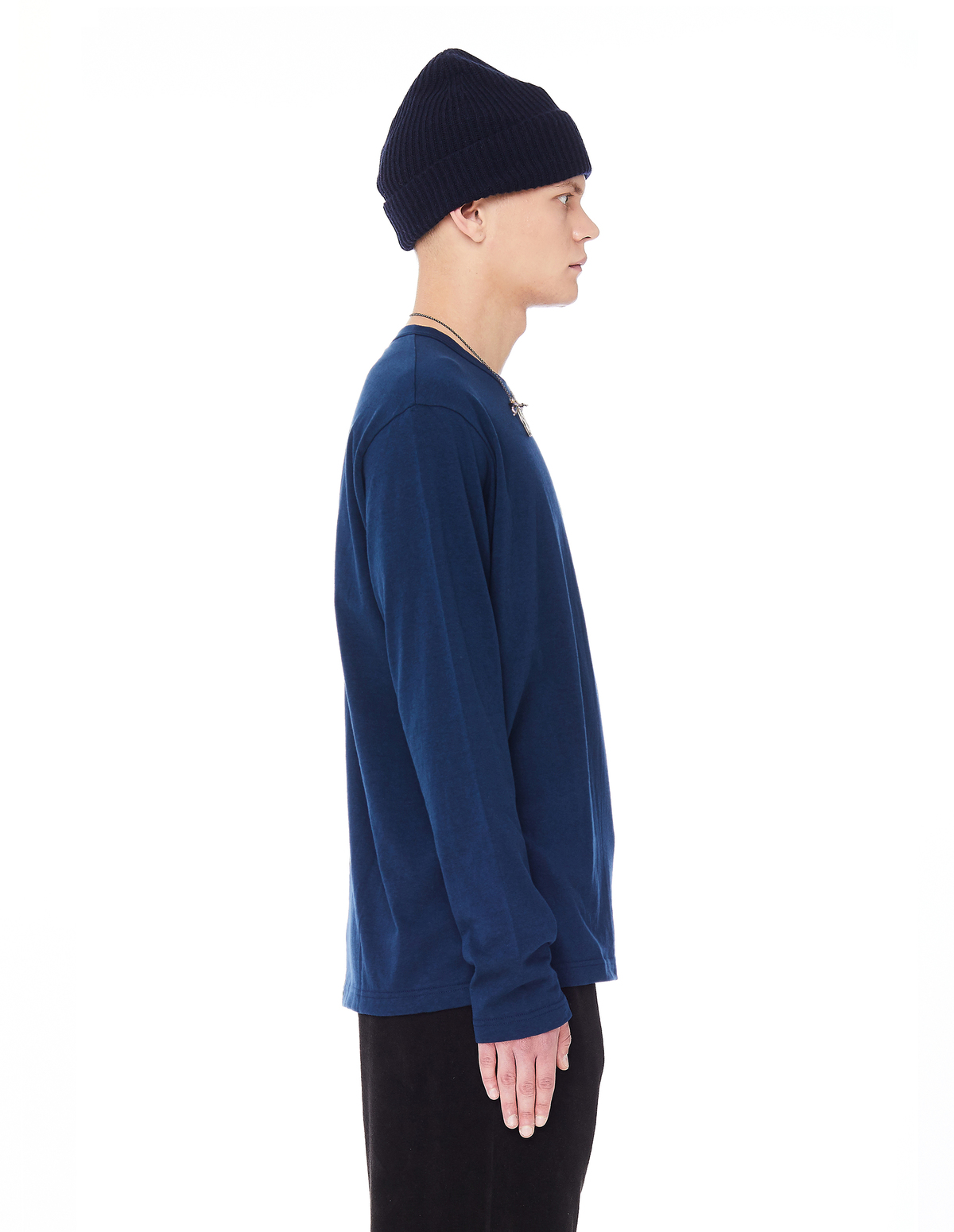 Junya Watanabe Cotton L/S T-Shirt - Navy Blue | Garmentory