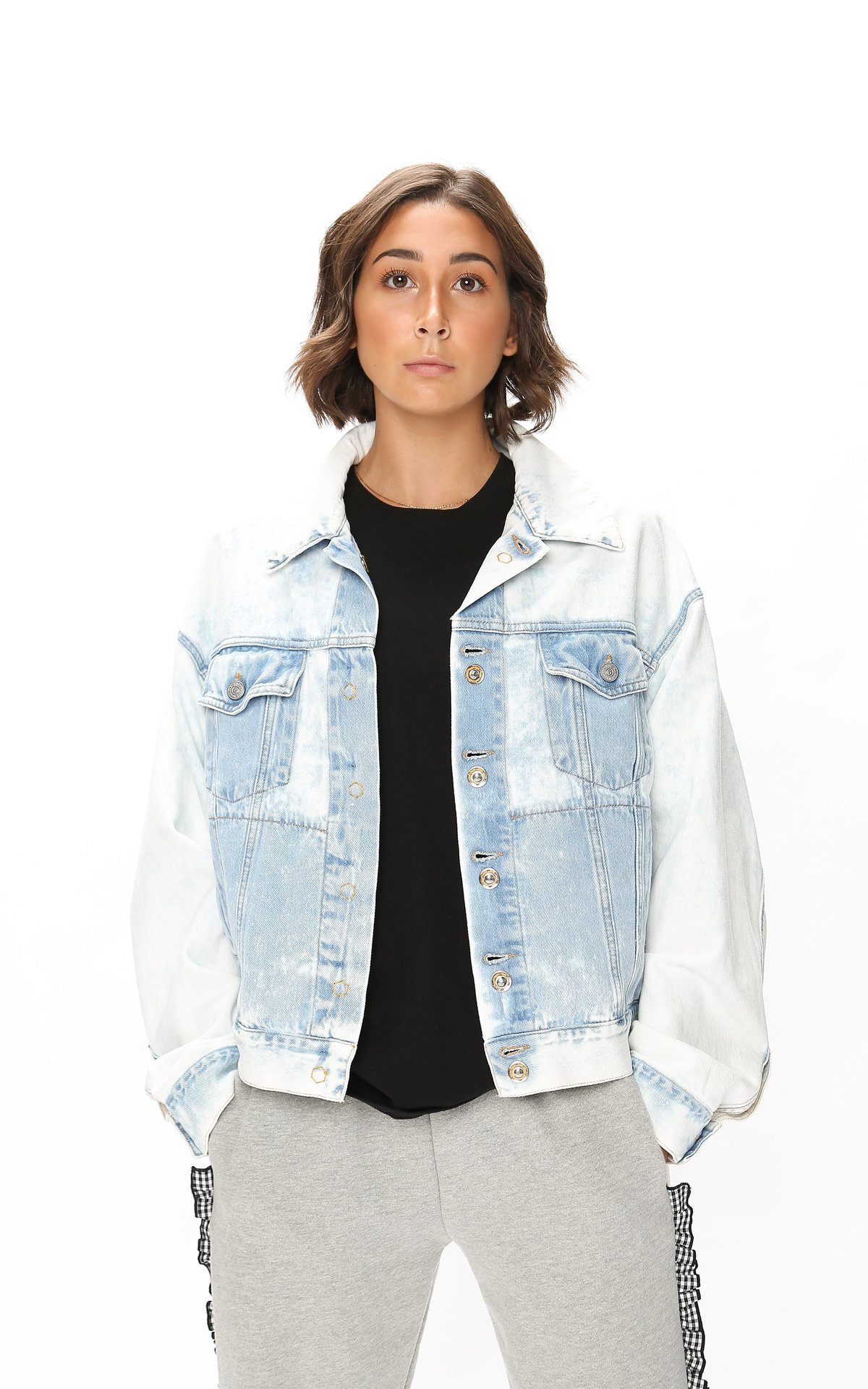 MM6 デニムSPORTSJACKET MM6 Maison Margiela: Blue Sports Denim Jacket | SSENSE