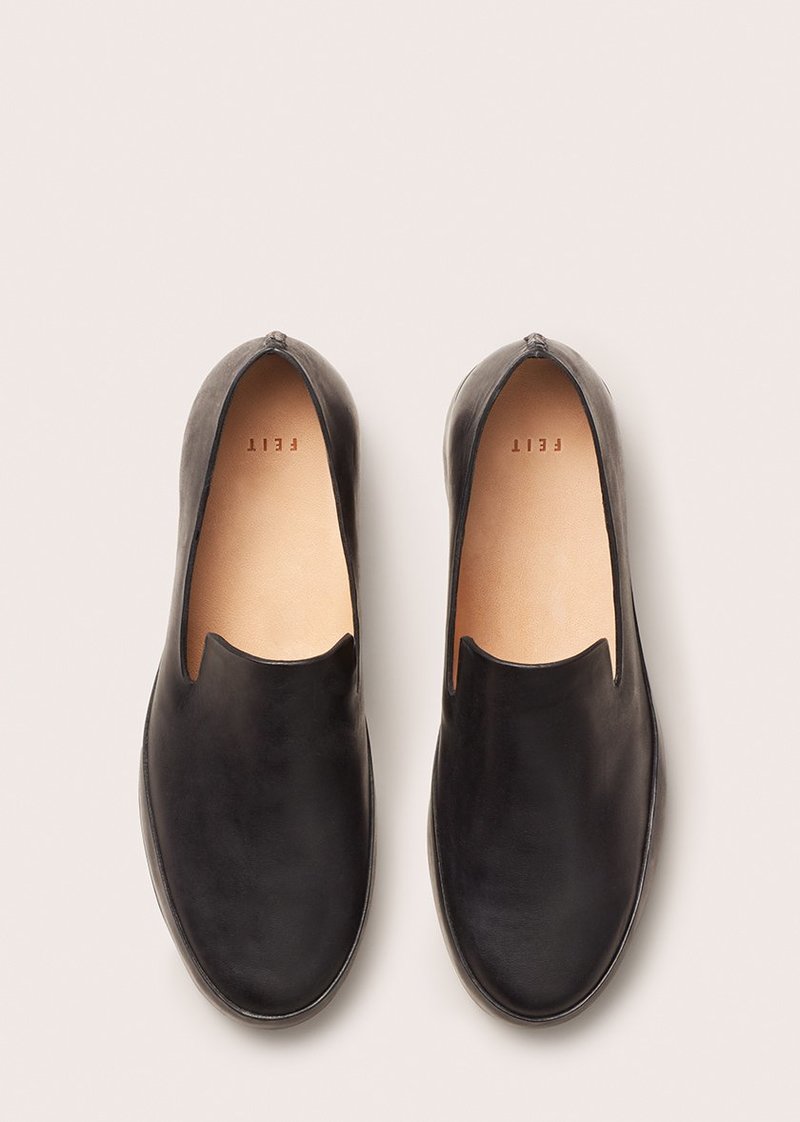 FEIT HAND SEWN SLIPPER RUBBER black Garmentory