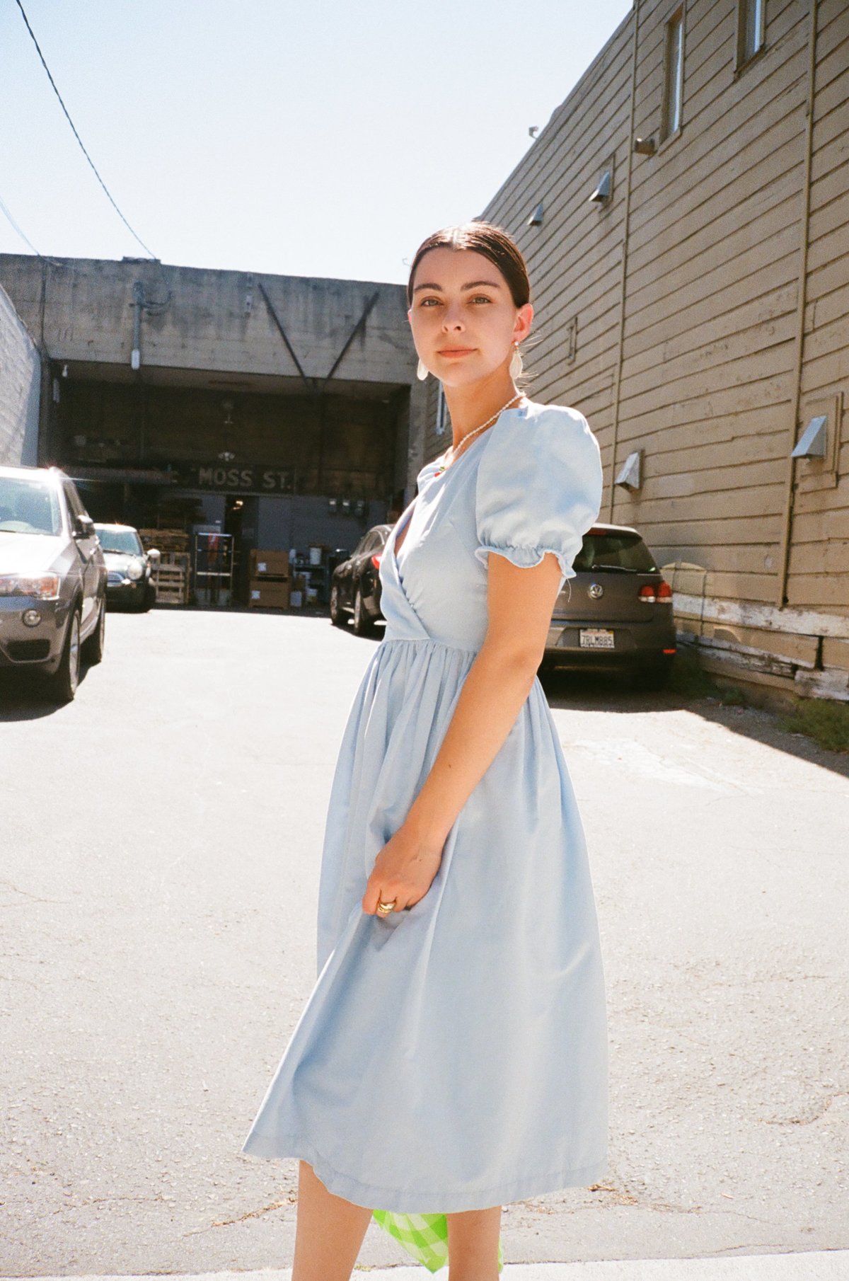 Lisa Says Gah Topanga Midi Dress - Cloud Corduroy | Garmentory