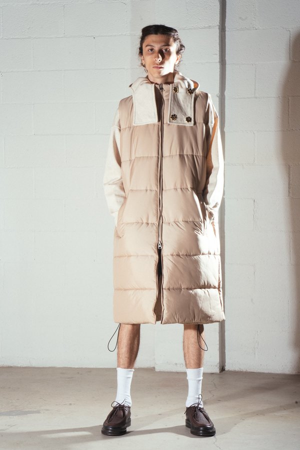 Sleeveless Puffer Jacket - Oat | Garmentory