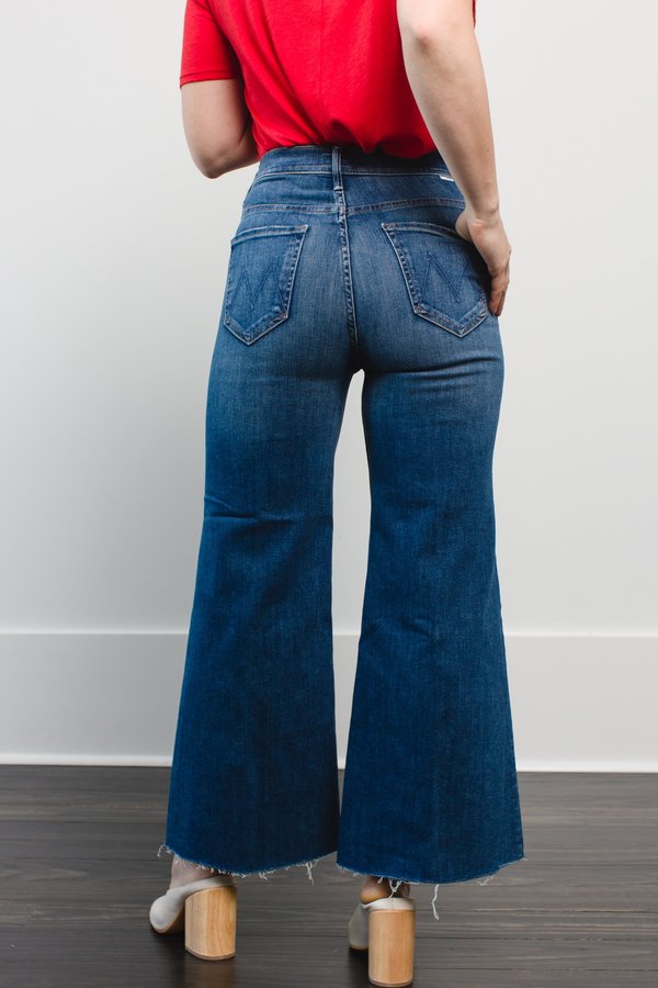 Mother Denim The Swooner Roller Crop Fray - Come Sundown | Garmentory
