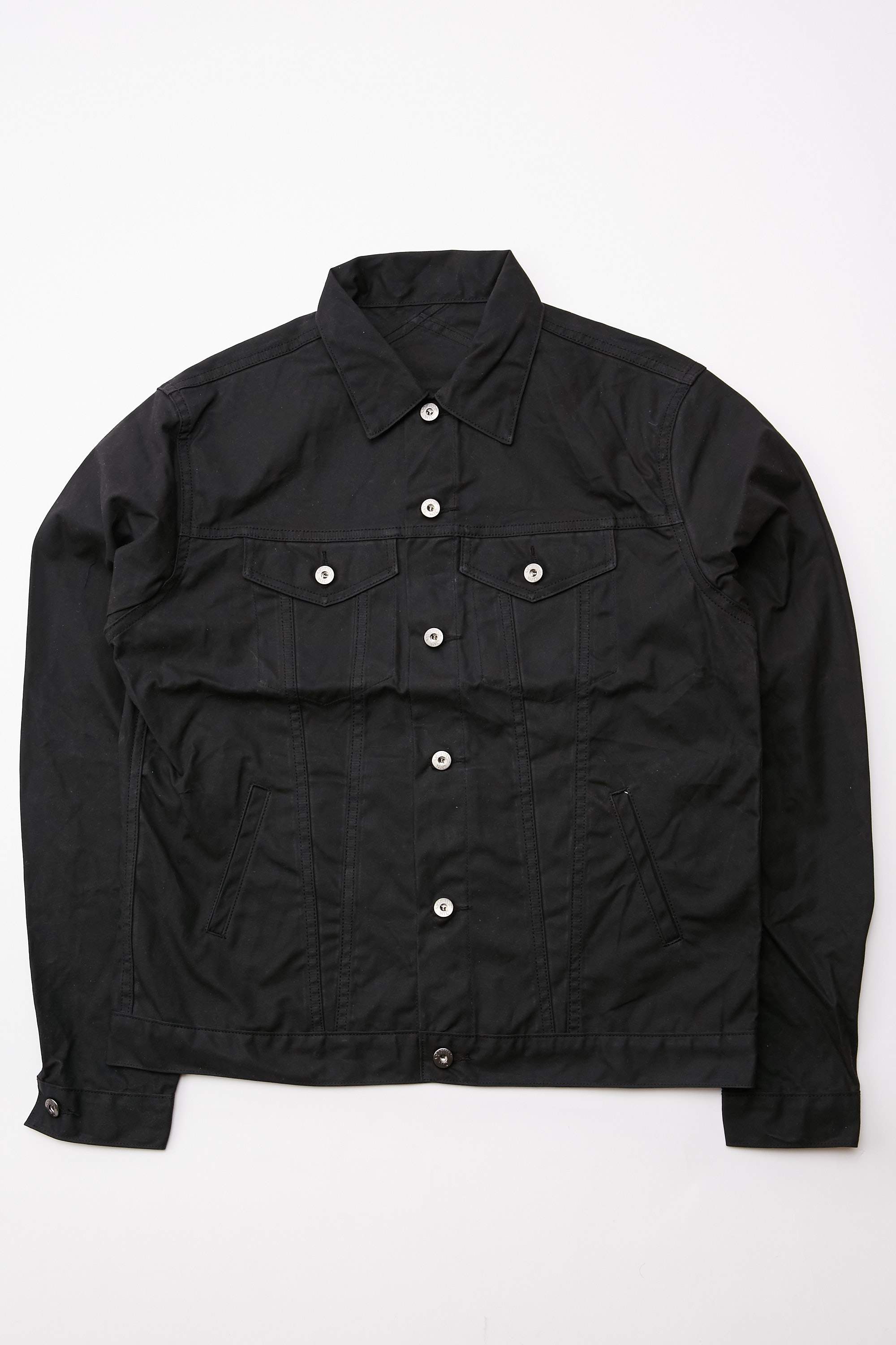 3Sixteen Type 3s Waxed Canvas Jacket Black Garmentory