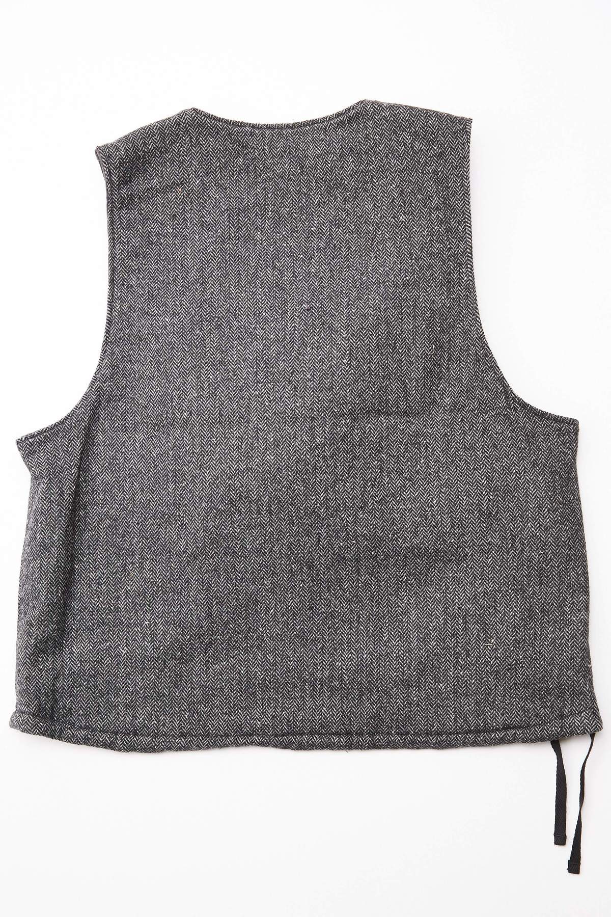 Engineered Garments Poly Wool Herringbone Cover Vest - Grey