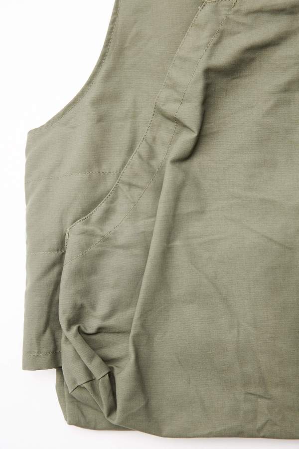 Engineered Garments Cotton Double Cloth Game Vest - Olive | Garmentory