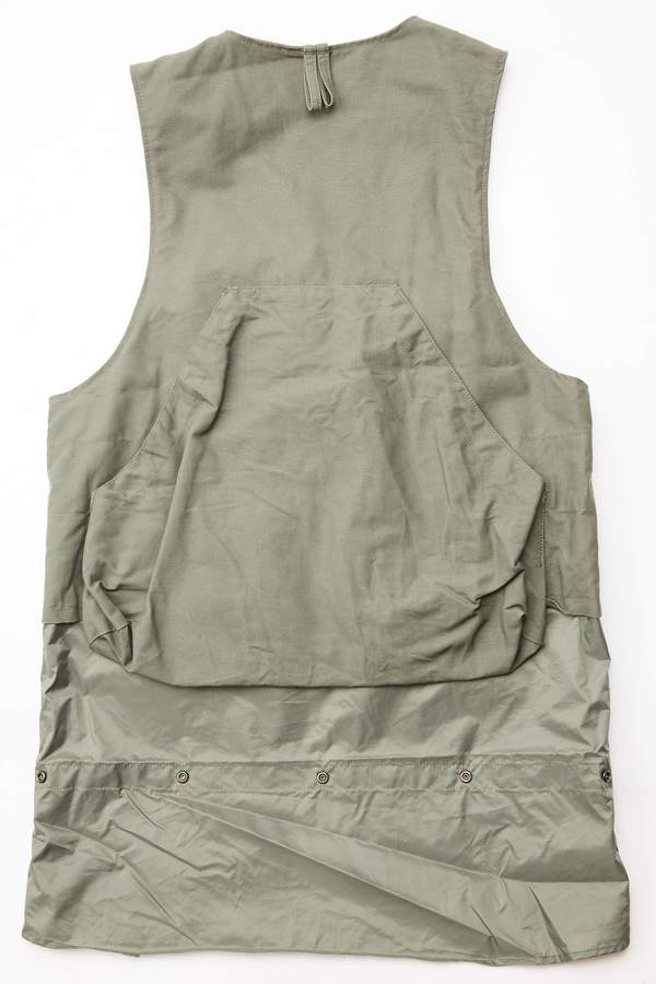 Engineered Garments Cotton Double Cloth Game Vest - Olive | Garmentory