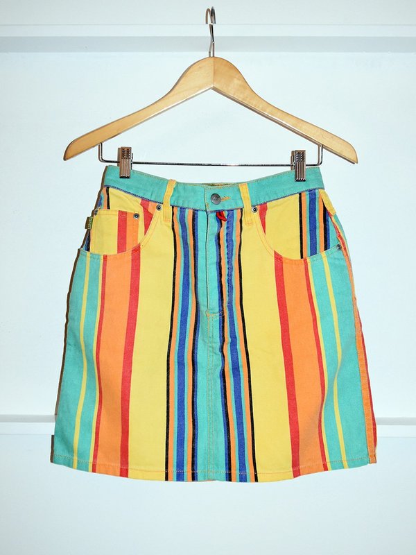 Esprit 90s mini jean skirt - striped 