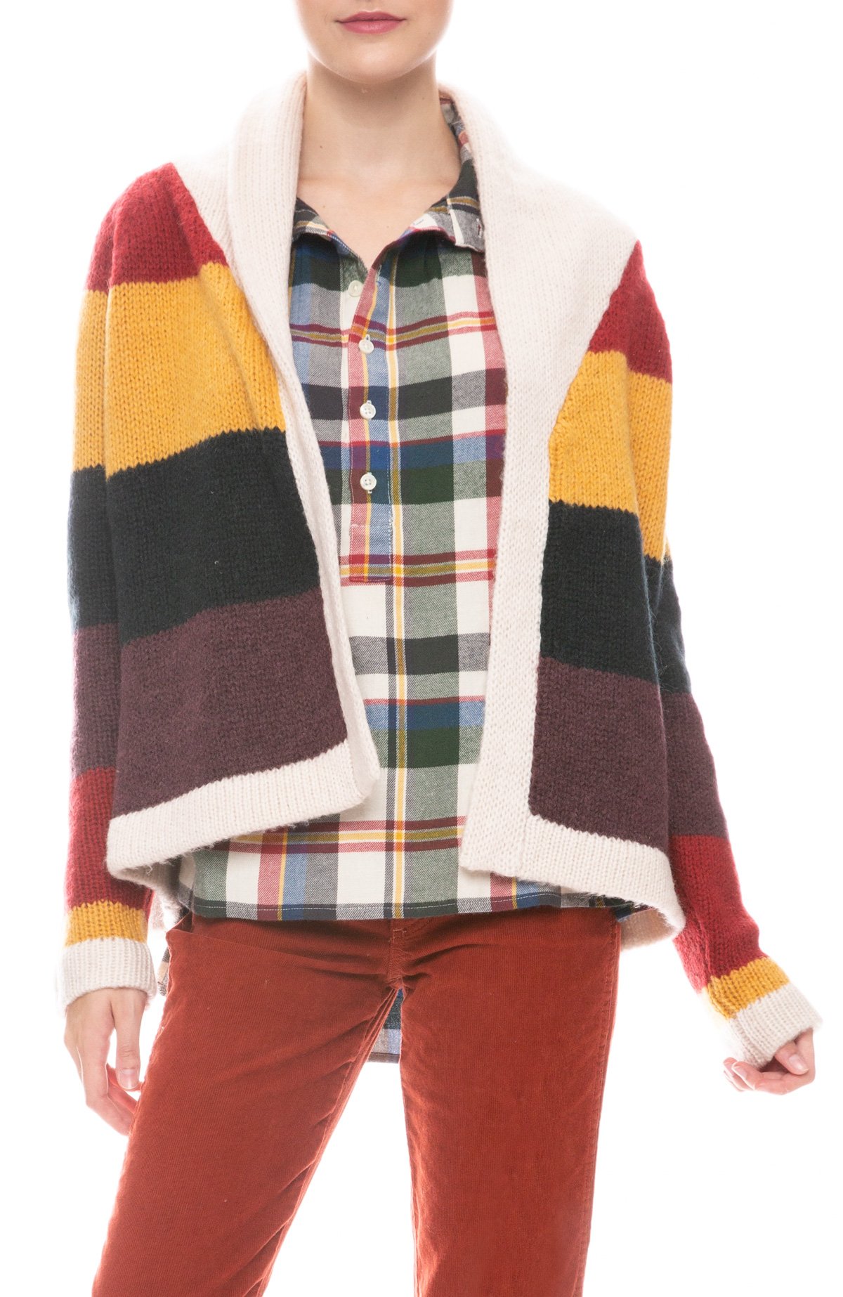 Stripe Lodge Cardigan - Sunbeam Multi 