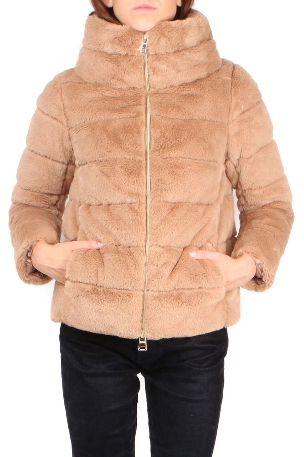 herno faux fur puffer jacket