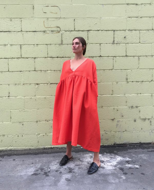 rachel comey red dress Rachel Comey Tank Mini Dress Joan Jonas Fringe Twill Red Juniper Tree $695 Sz 00