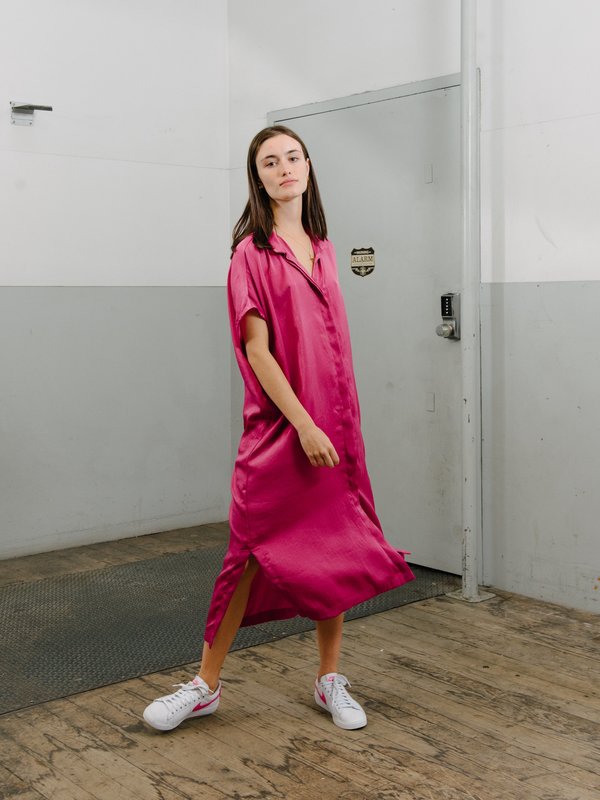 Priory Placket II Dress - Slinky Fuchsia Bright Priory Placket II Dress - Slinky Fuchsia Bright