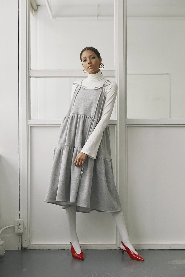 Eliza Faulkner Cece Sweater Dress - gray | Garmentory Eliza Faulkner Cece Sweater Dress - gray | Garmentory