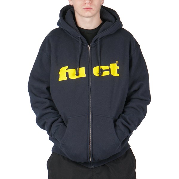 FUCT OG LOGO ZIP HOODY - NAVY | Garmentory