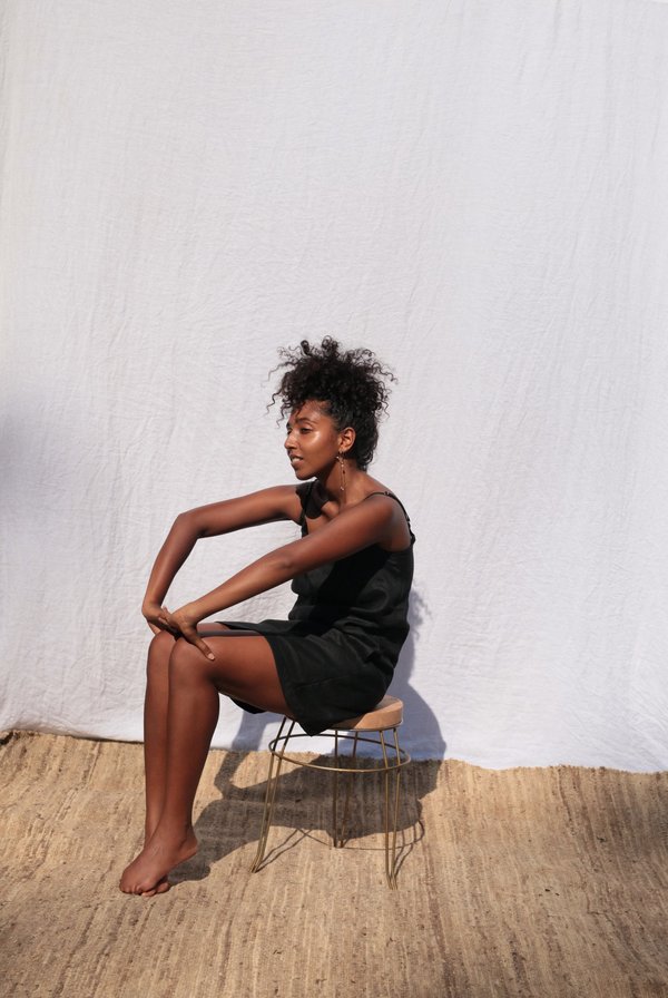 black strappy mini dress TALIA BYRE main image 0
