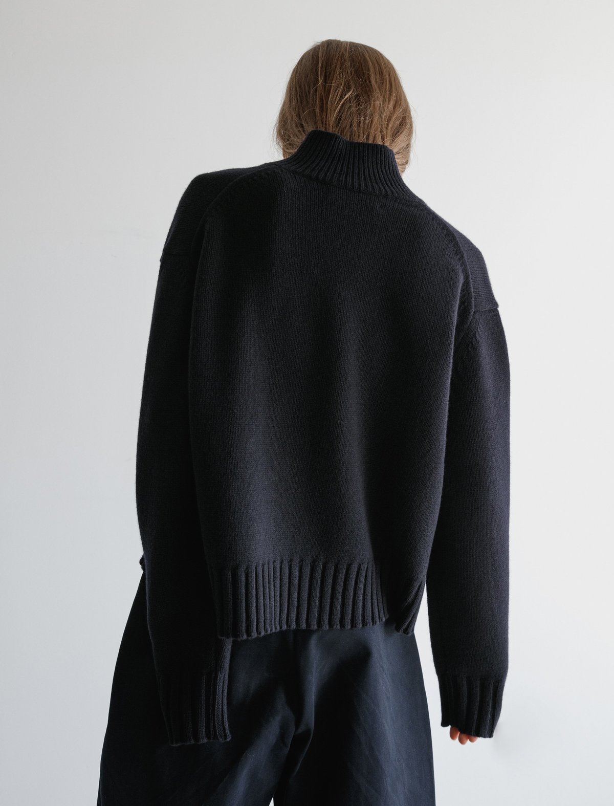 Kelvin High V Neck Dark Navy | Garmentory