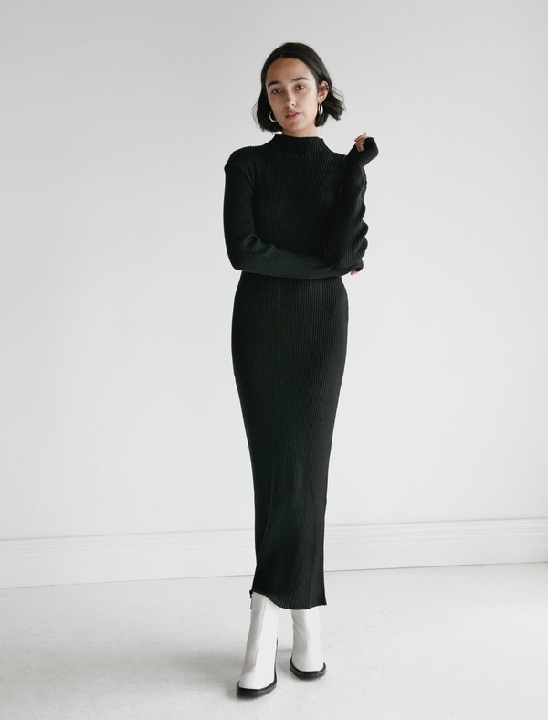 Our Legacy Slim Turtleneck Dress - Black | Garmentory Our Legacy Slim Turtleneck Dress - Black | Garmentory