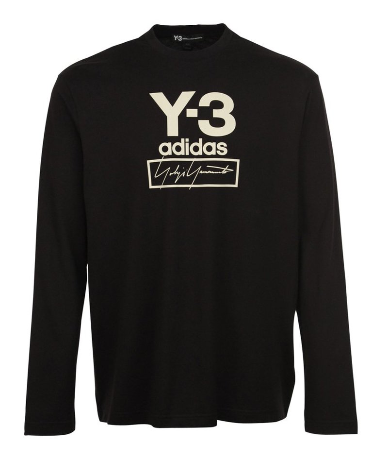 Adidas Y-3 Stacked Logo Long Sleeve Tee Black Garmentory