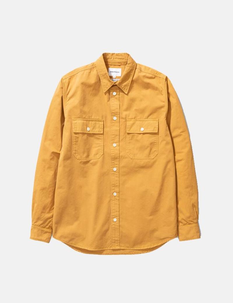 Norse Projects Villads Light Twill Overshirt Montpellier Yellow
