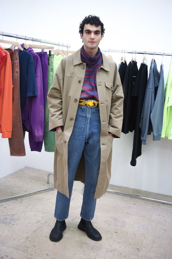 Martine Rose デニム ロングコート Martine Rose High Waisted Crotch Zip Jean - Indigo | Garmentory