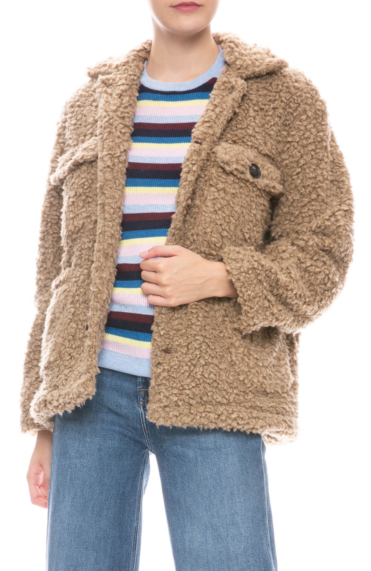 NSF Reese Fuzzy Jacket - Hazelnut - Image 1 of 2