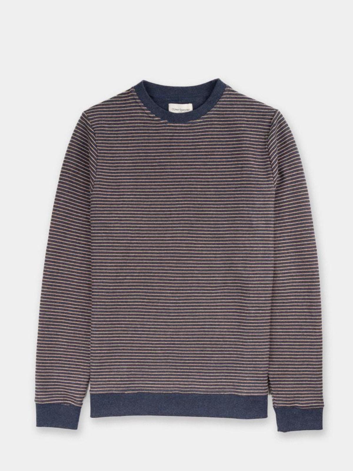 Oliver Spencer Robin Crew - Navy/Beige - Image 3 of 4