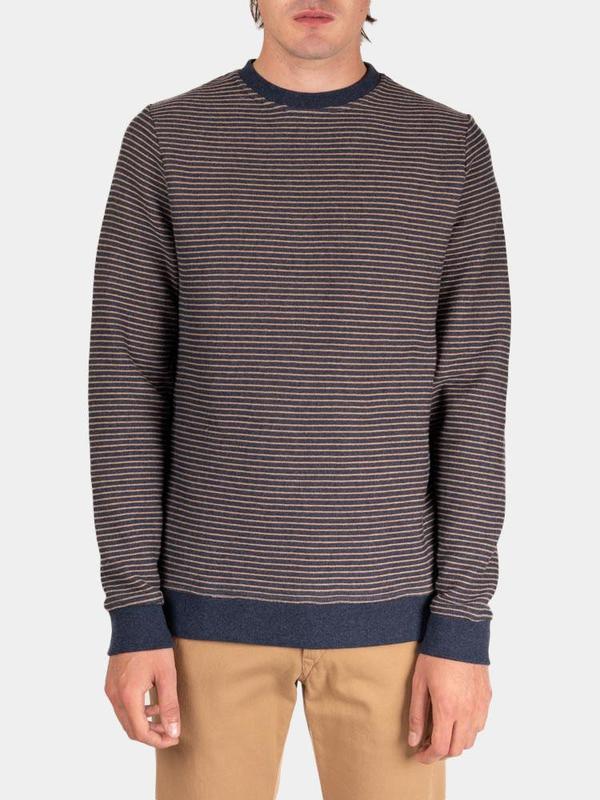Oliver Spencer Robin Crew - Navy/Beige