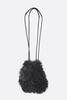 Zilla Lametta Faux Fur Bag - Black - Thumbnail 2