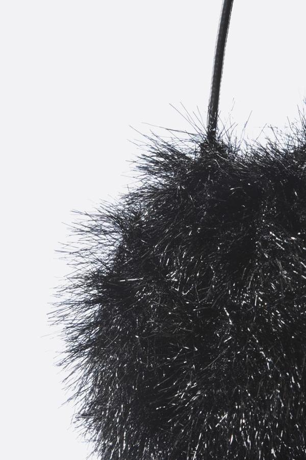 Zilla Lametta Faux Fur Bag - Black