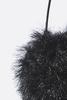 Zilla Lametta Faux Fur Bag - Black - Thumbnail 5