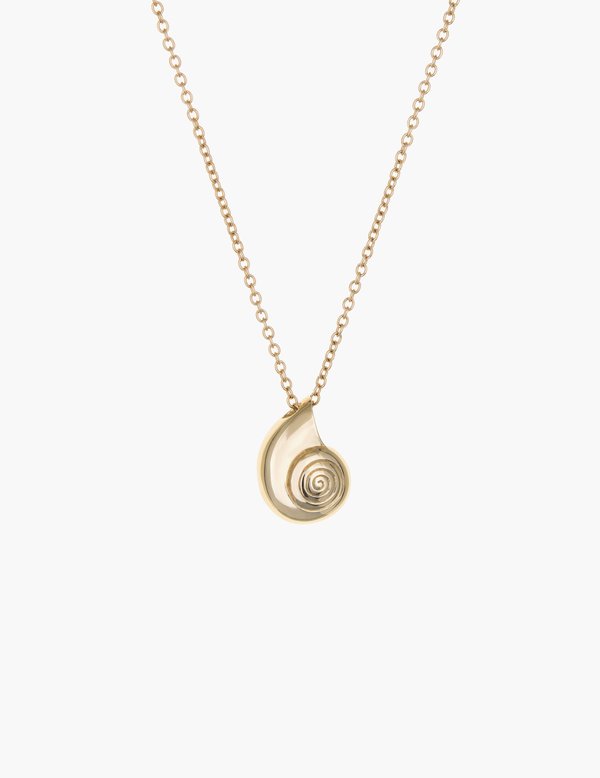 Kathryn Bentley Nautilus Shell Pendant 14k Yellow Gold Garmentory