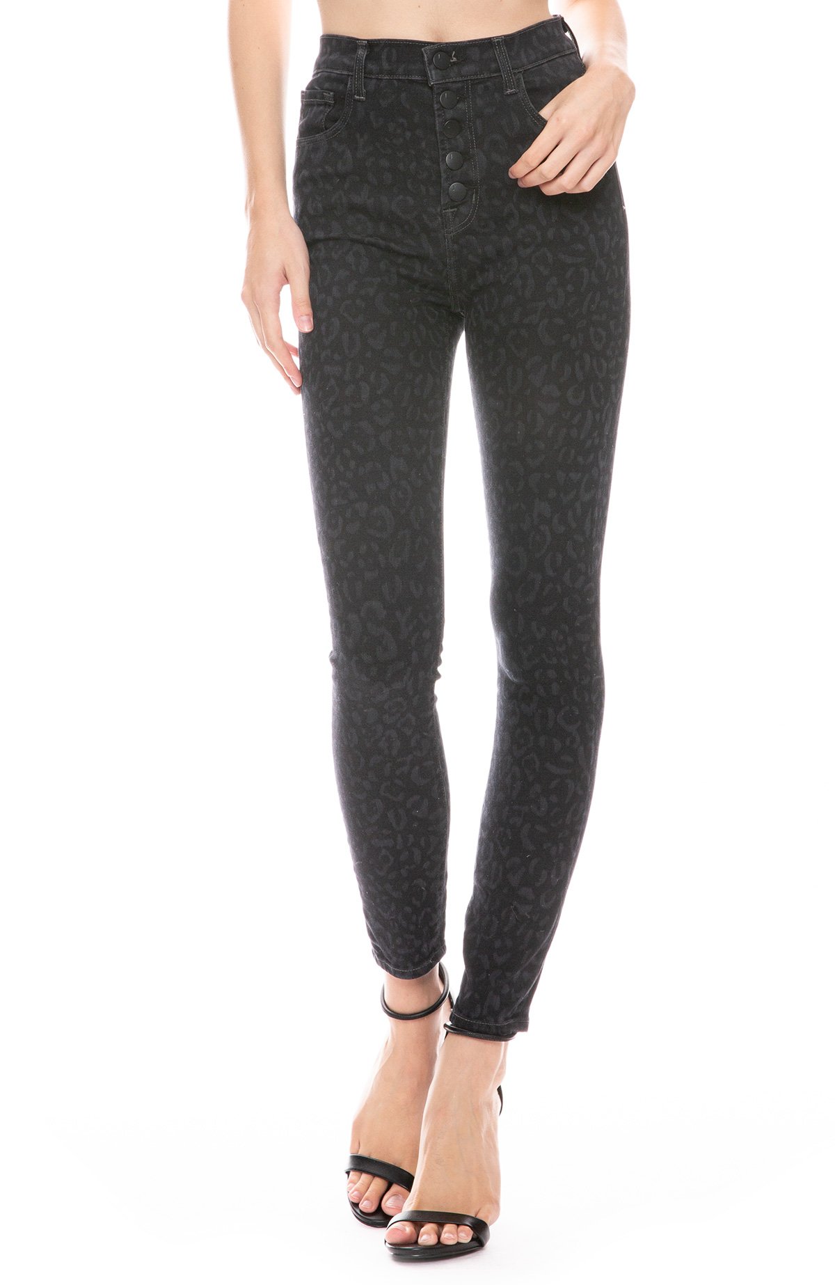 Pink J Brand Lillie J Brand Lillie High Rise Crop Jean Savannah