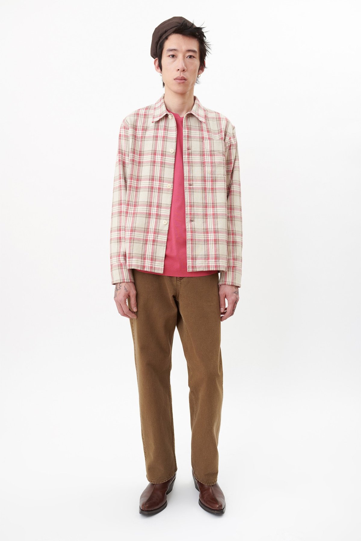 Our Legacy Box Shirt - Pink Check | Garmentory