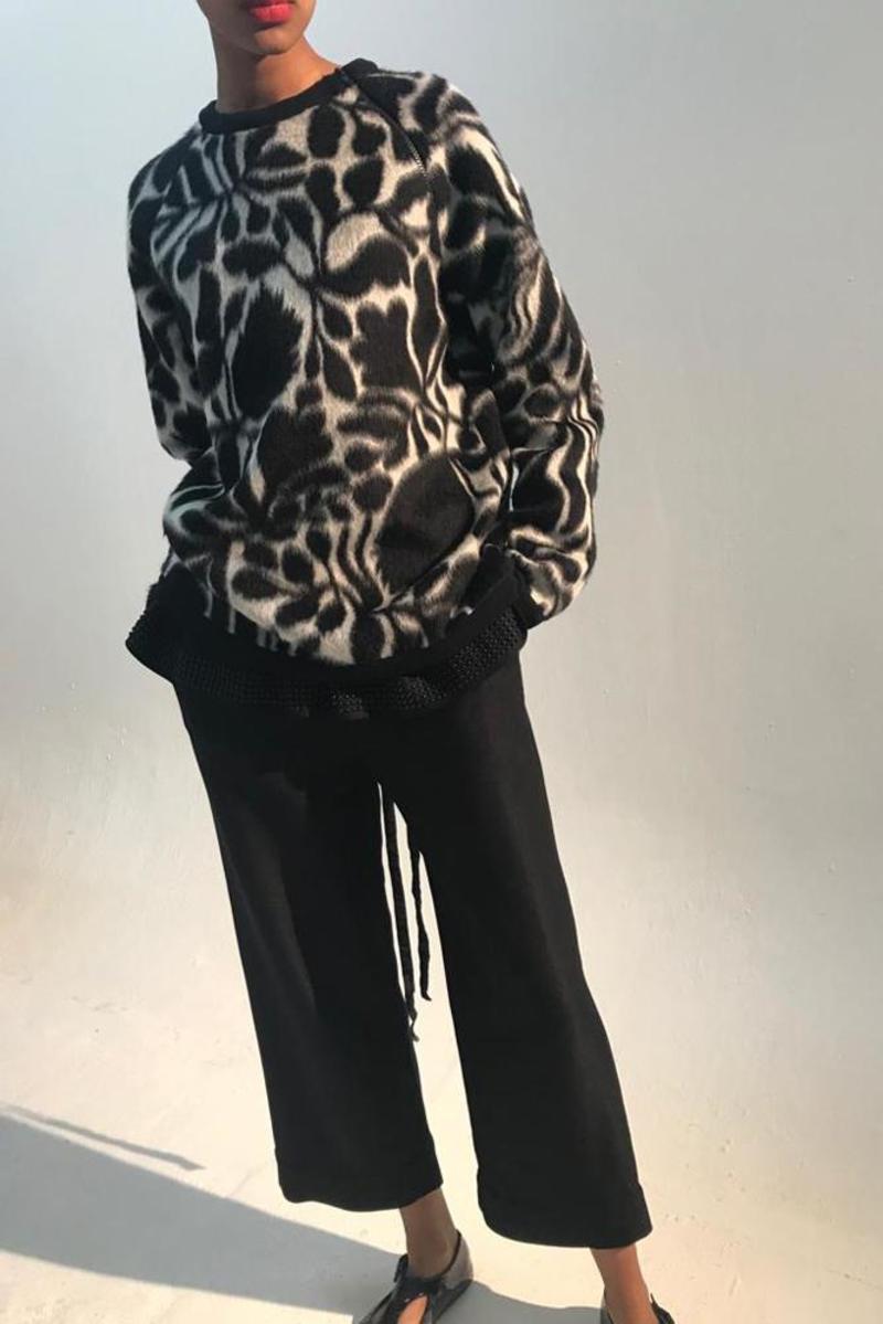 Sara Lanzi Floral Jacquard Pullover