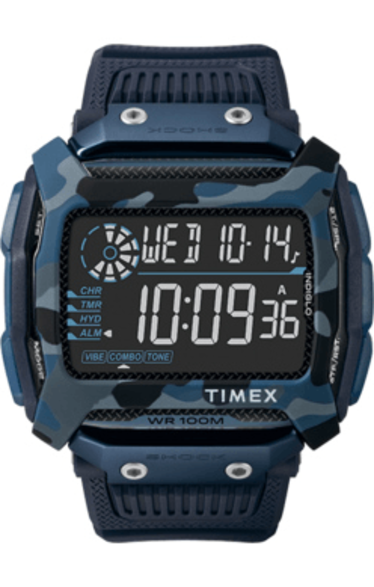 Timex Command™ Shock 54mm Resin Strap Watch - Blue | Garmentory