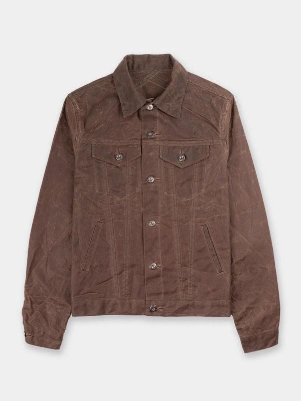 tan waxed canvas jacket