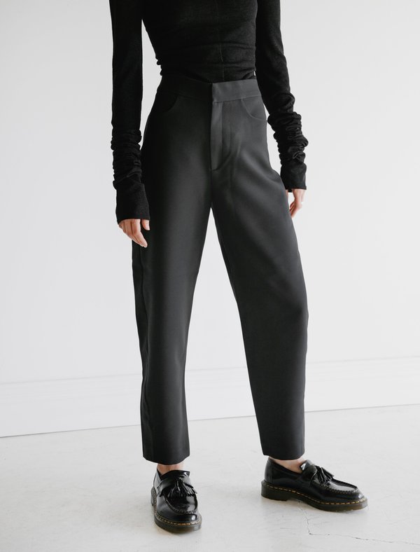 TOTEM NOVARA レザー　ストレートパンツ Totême Novara Trousers - Black | Garmentory