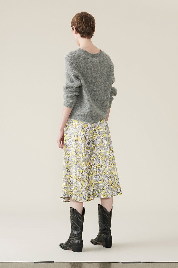 ニット+セーター GANNI soft wool knit Dark Grey Wool Mix Sweater | GANNI US