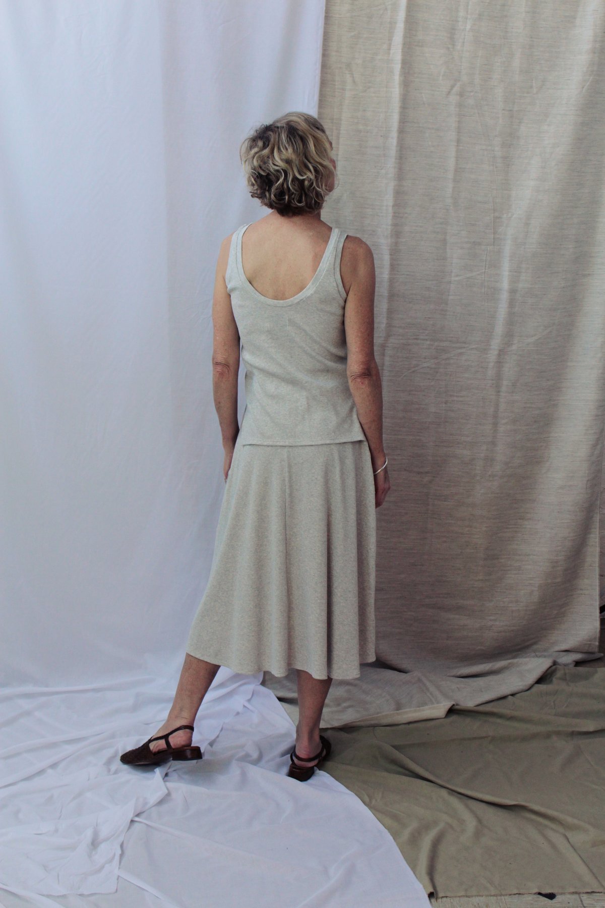 Lois Hazel Smooth Rib Skirt - Grey - Image 7 of 7