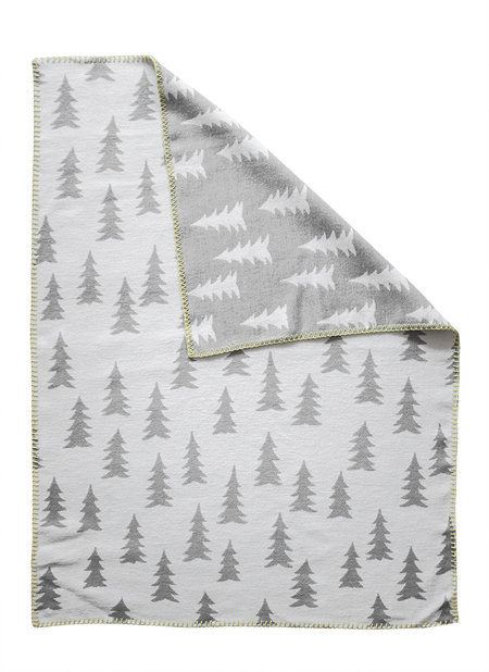 FINE LITTLE DAY GRAN BLANKET BRUSHED ECO COTTON GREY/YELLOW EDGE FINE LITTLE DAY GRAN BLANKET BRUSHED ECO COTTON GREY/YELLOW EDGE