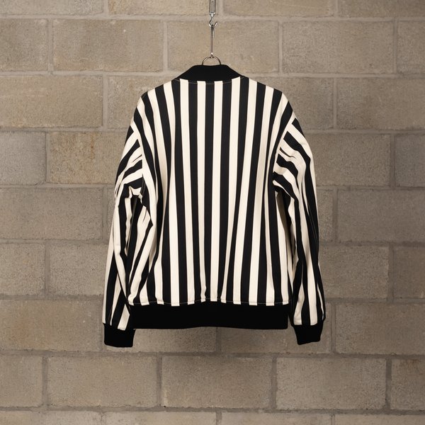 black striped varsity jacket