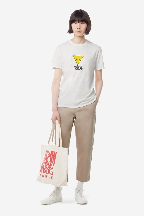 Kitsune T-Shirt Smiley Fox - White Kitsune T-Shirt Smiley Fox - White