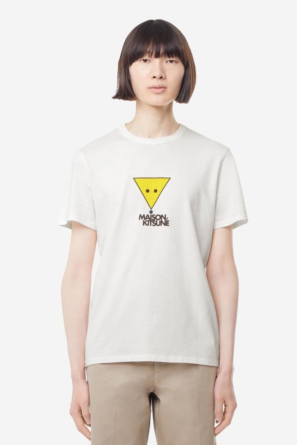 Kitsune T-Shirt Smiley Fox - White Kitsune T-Shirt Smiley Fox - White