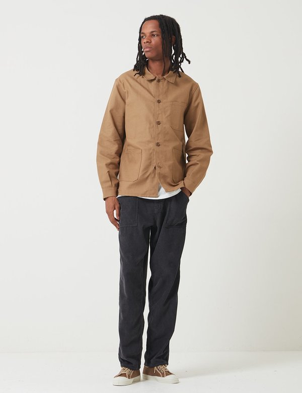 Le Laboureur Work Jacket (Linen) - Light Brown | Garmentory
