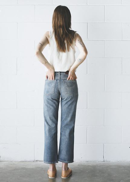 Objects Without Meaning Straight Leg Patch Jean - Blue Objects Without Meaning Straight Leg Patch Jean - Blue