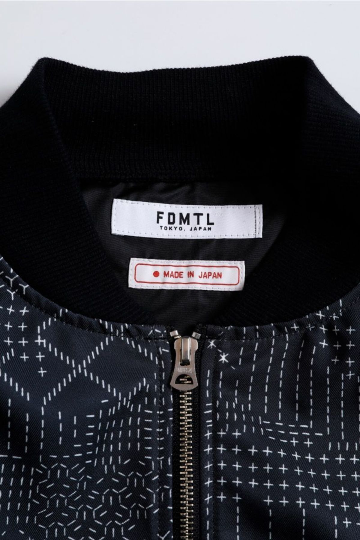 FDMTL Sashiko Camo Bomber Jacket - Black | Garmentory