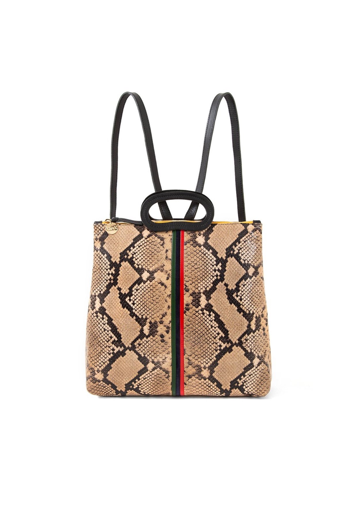 Clare V. Marcelle Tan Leather Foldover Backpack Clare V. Marcelle Backpack | Garmentory main image 2