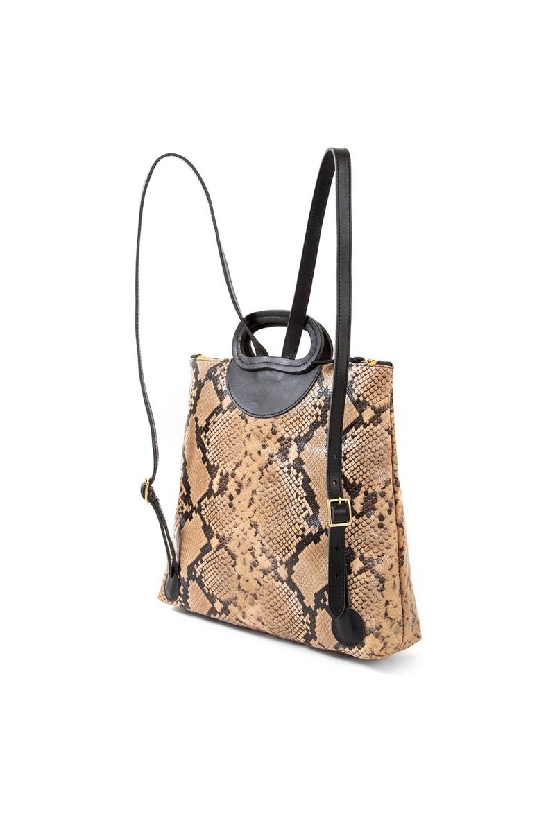Clare V. Snake Marcelle Backpack - Tan | Garmentory display picture 2